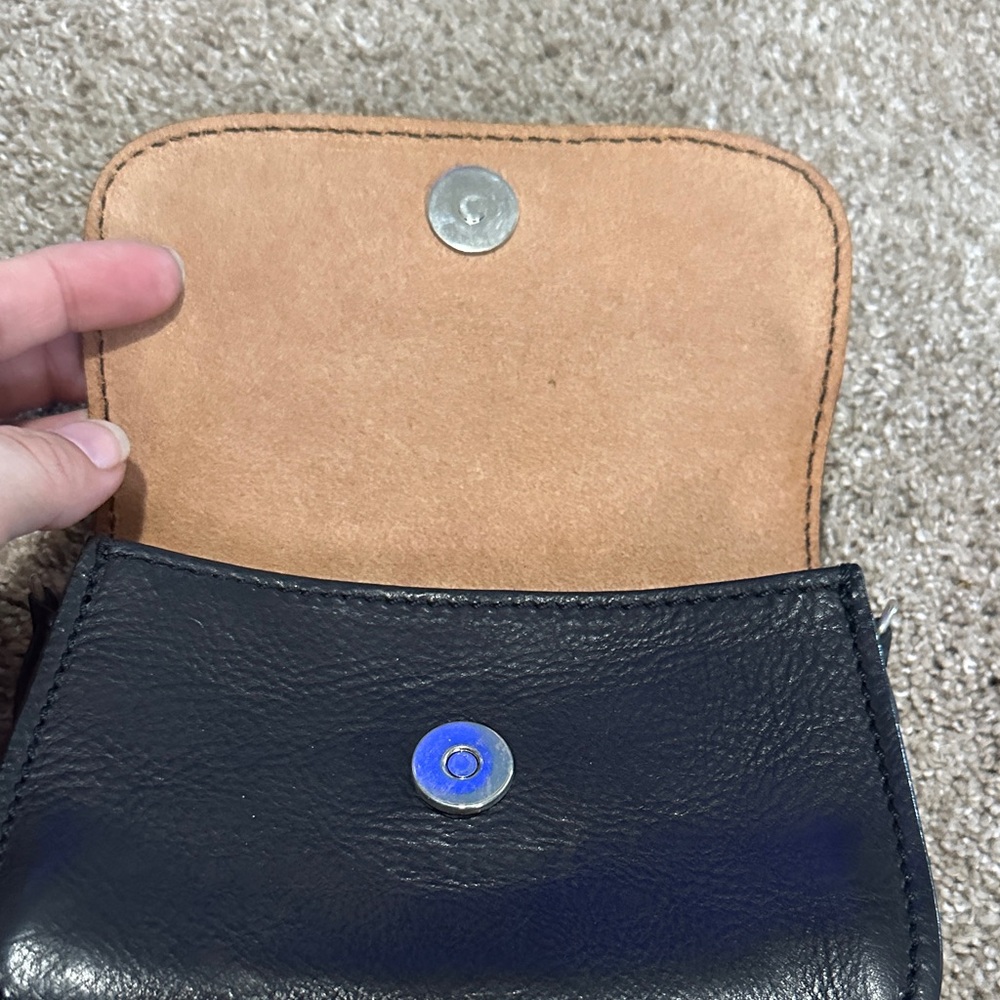 Giani Bernini Black Pebbled Leather Monogrammed Wallet Clutch - Picture 4 of 8